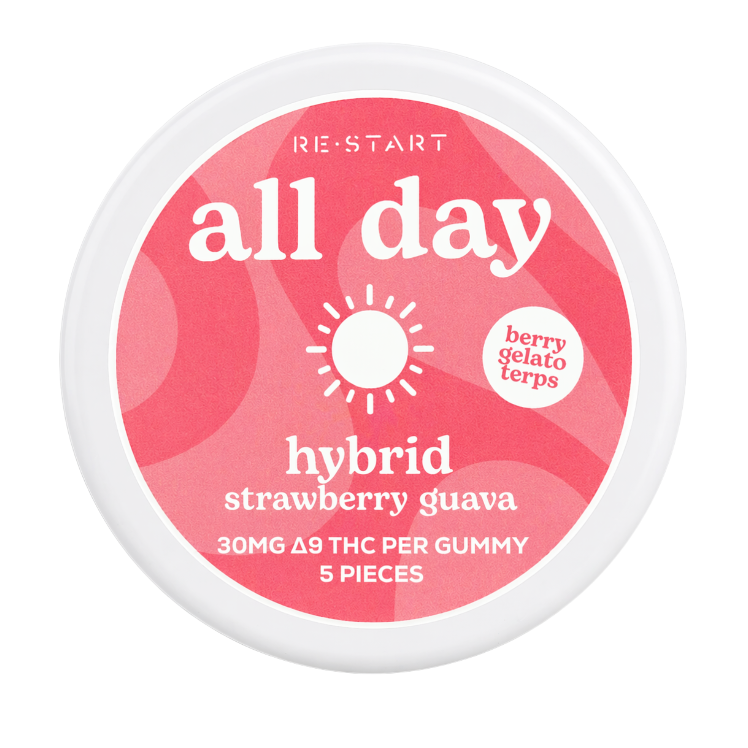 30MG THC All Day Gummies - Strawberry Guava / Hybrid / 5-count
